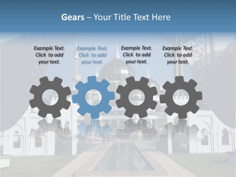 A Large Building With A Fountain In Front Of It PowerPoint Template