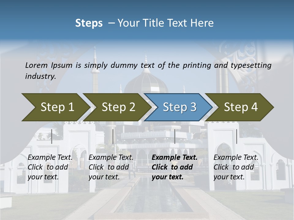 A Large Building With A Fountain In Front Of It PowerPoint Template