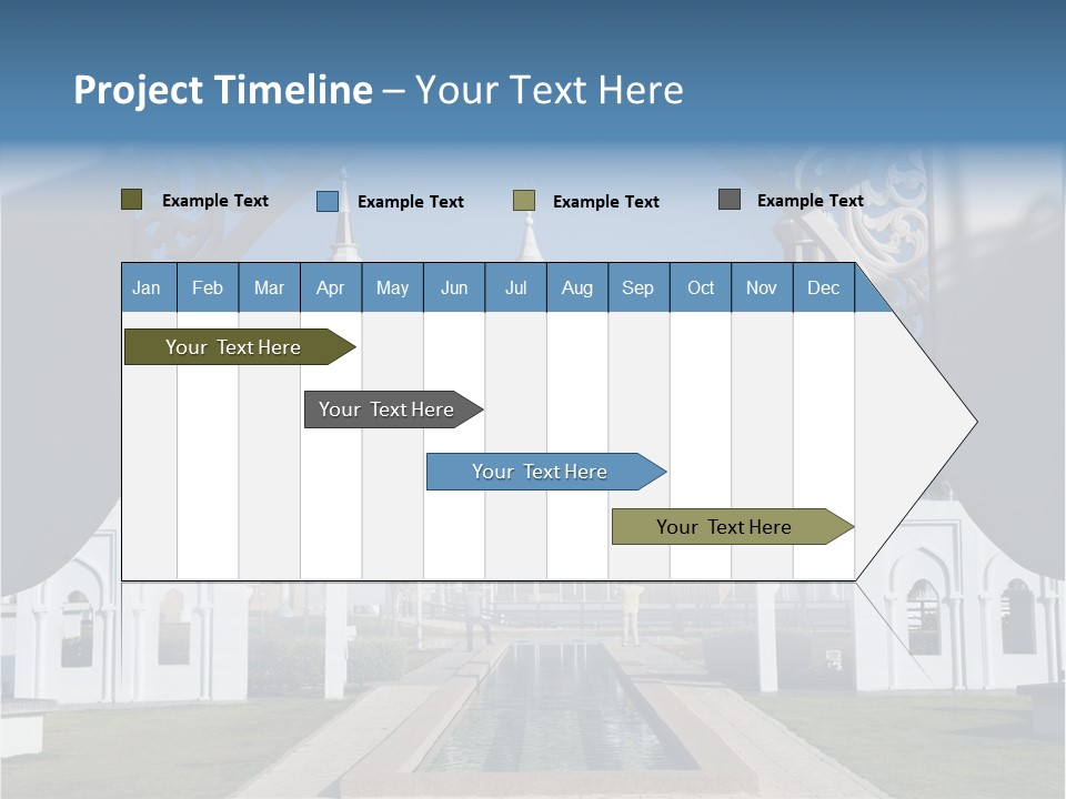 A Large Building With A Fountain In Front Of It PowerPoint Template