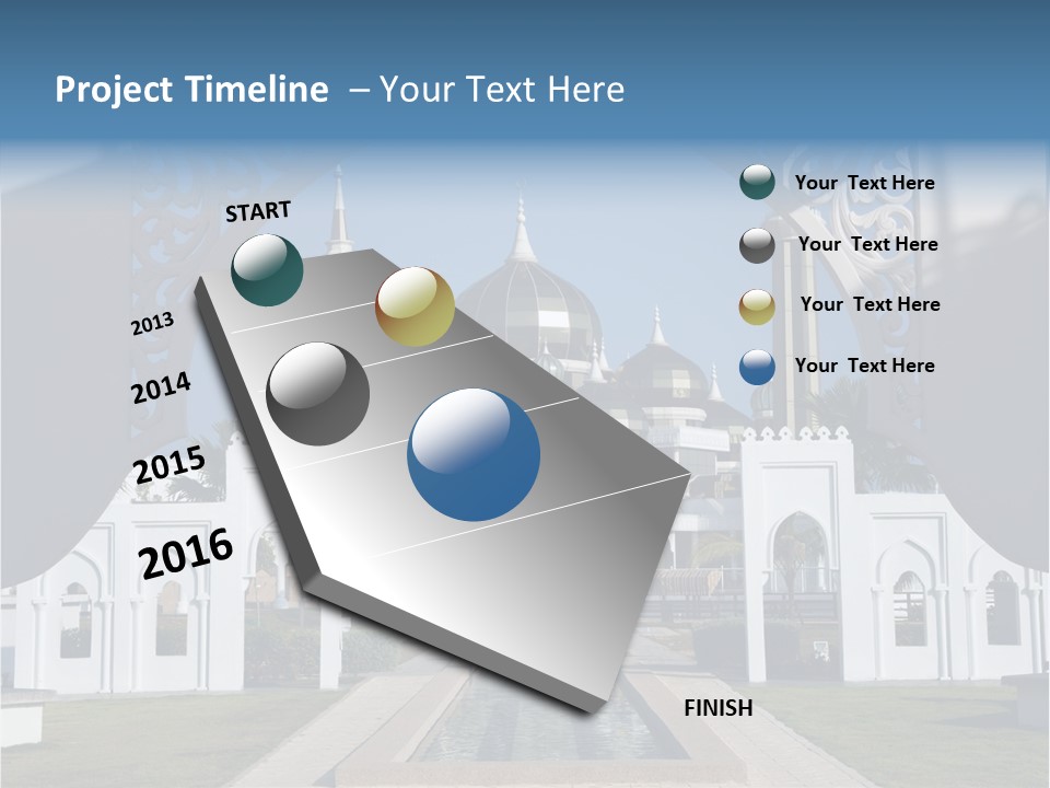 A Large Building With A Fountain In Front Of It PowerPoint Template