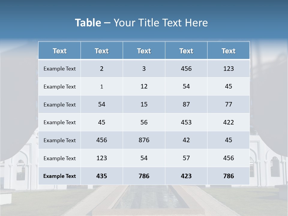 A Large Building With A Fountain In Front Of It PowerPoint Template