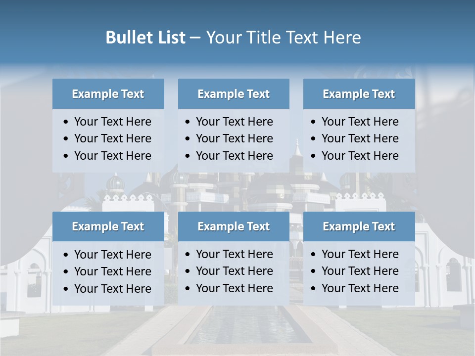 A Large Building With A Fountain In Front Of It PowerPoint Template