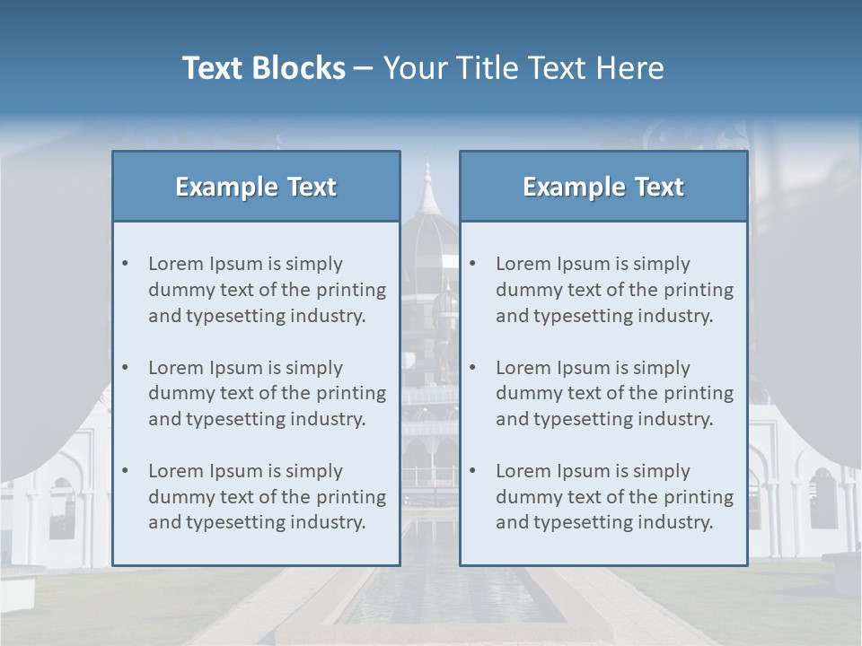 A Large Building With A Fountain In Front Of It PowerPoint Template