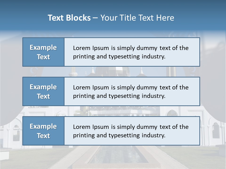 A Large Building With A Fountain In Front Of It PowerPoint Template