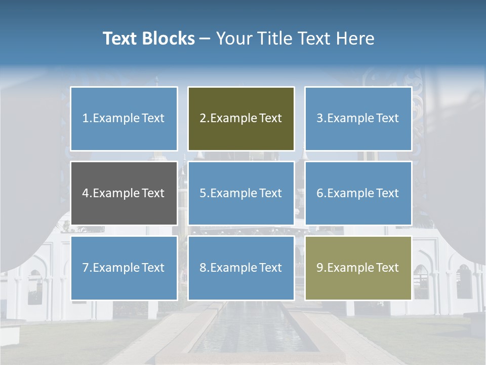 A Large Building With A Fountain In Front Of It PowerPoint Template