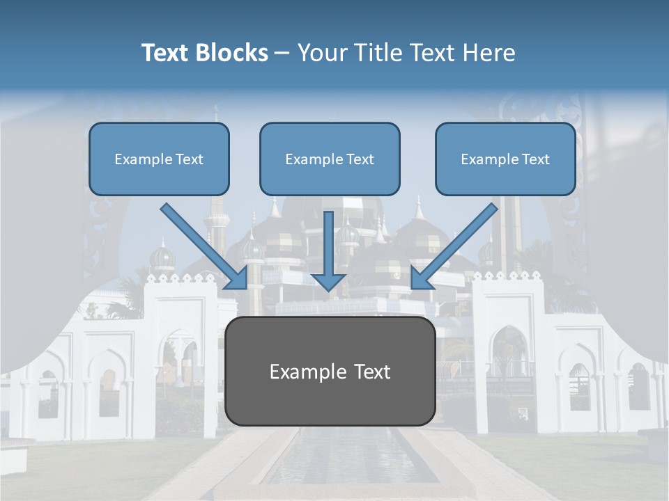 A Large Building With A Fountain In Front Of It PowerPoint Template