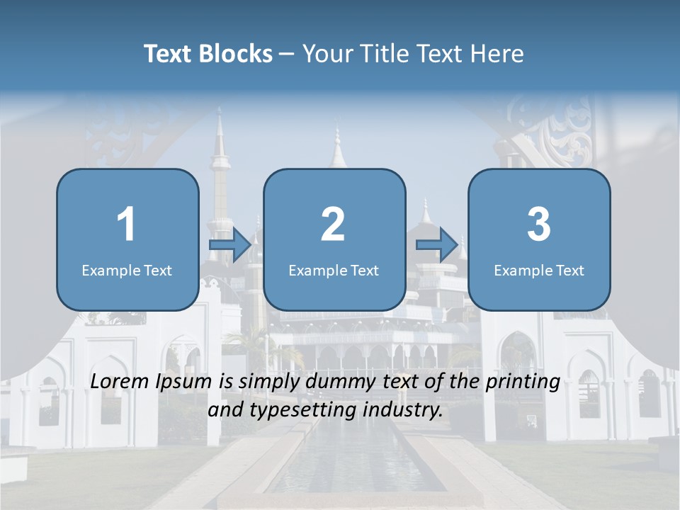 A Large Building With A Fountain In Front Of It PowerPoint Template