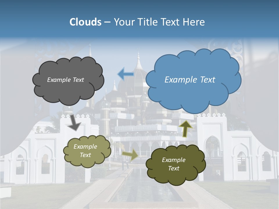 A Large Building With A Fountain In Front Of It PowerPoint Template