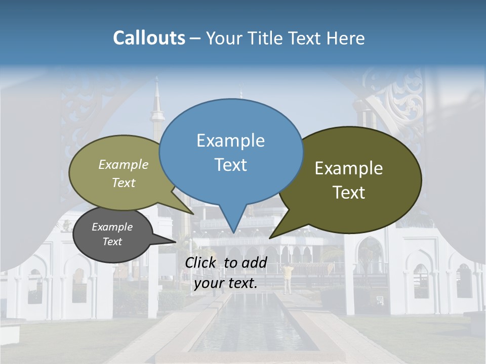 A Large Building With A Fountain In Front Of It PowerPoint Template