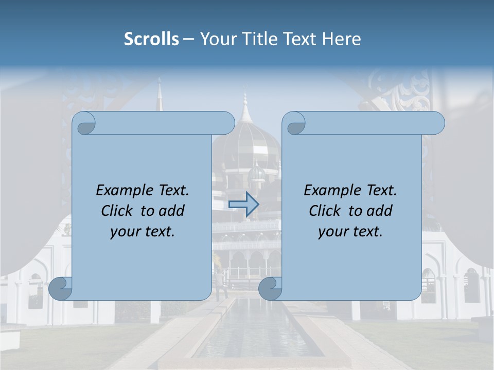 A Large Building With A Fountain In Front Of It PowerPoint Template