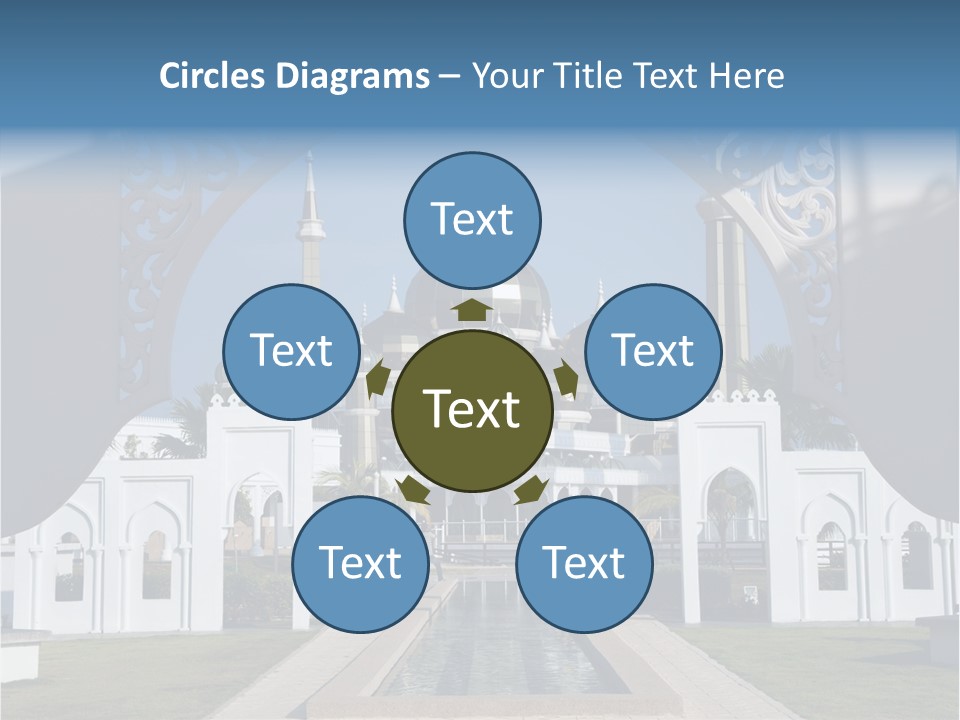 A Large Building With A Fountain In Front Of It PowerPoint Template