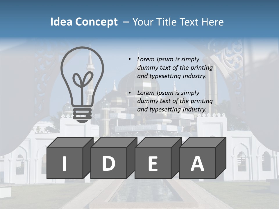 A Large Building With A Fountain In Front Of It PowerPoint Template