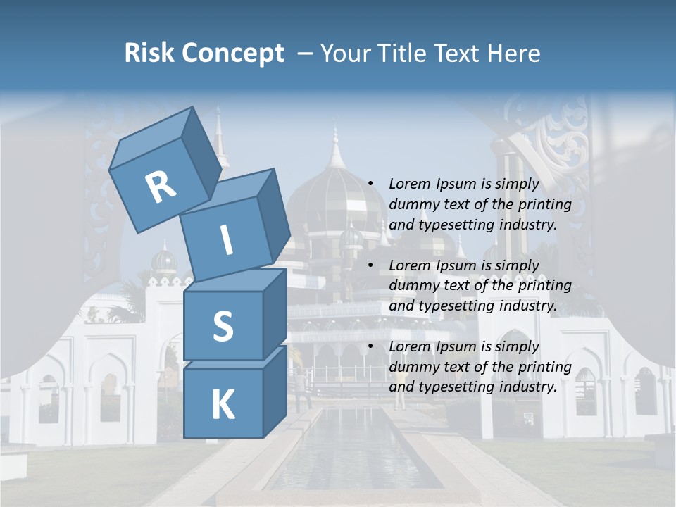 A Large Building With A Fountain In Front Of It PowerPoint Template