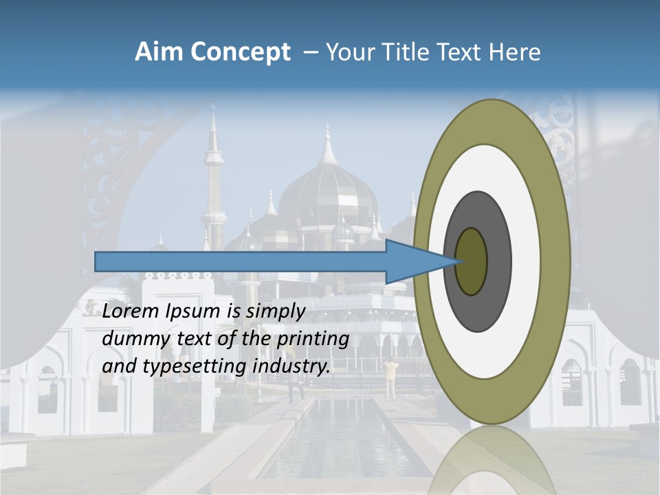 A Large Building With A Fountain In Front Of It PowerPoint Template