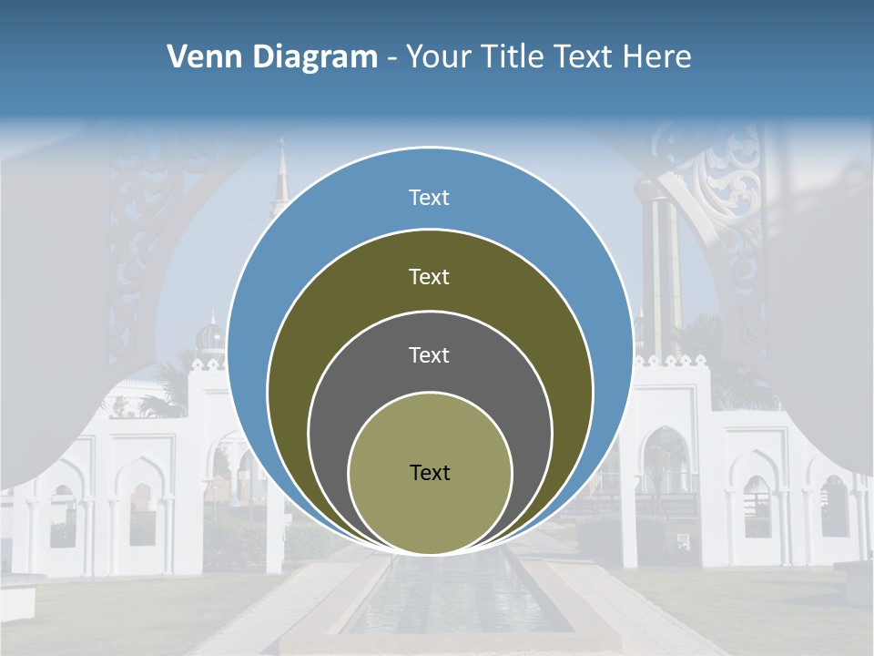 A Large Building With A Fountain In Front Of It PowerPoint Template