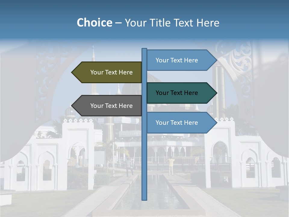 A Large Building With A Fountain In Front Of It PowerPoint Template