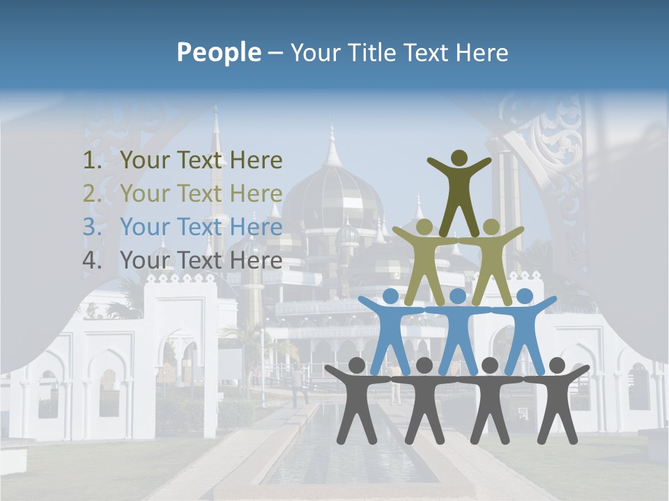 A Large Building With A Fountain In Front Of It PowerPoint Template