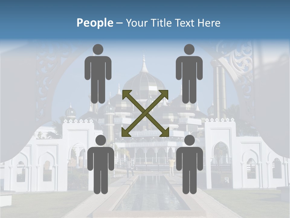 A Large Building With A Fountain In Front Of It PowerPoint Template