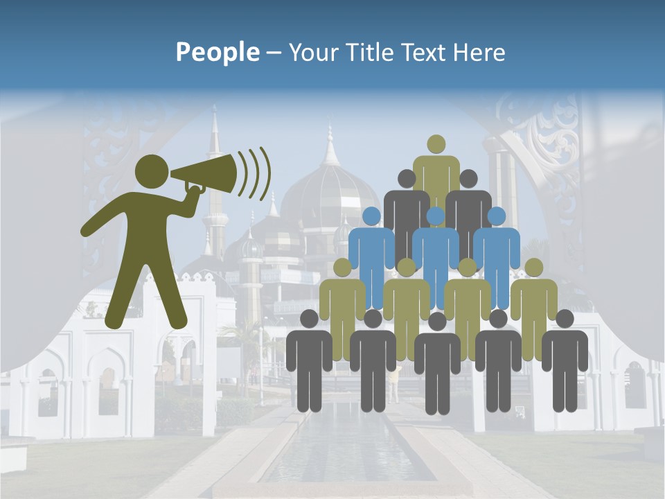 A Large Building With A Fountain In Front Of It PowerPoint Template