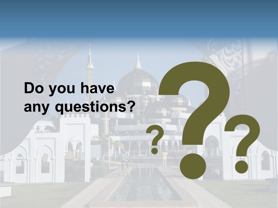 A Large Building With A Fountain In Front Of It PowerPoint Template