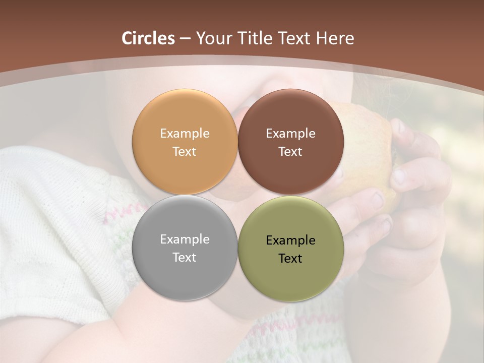 A Little Girl Holding An Apple In Her Hands PowerPoint Template