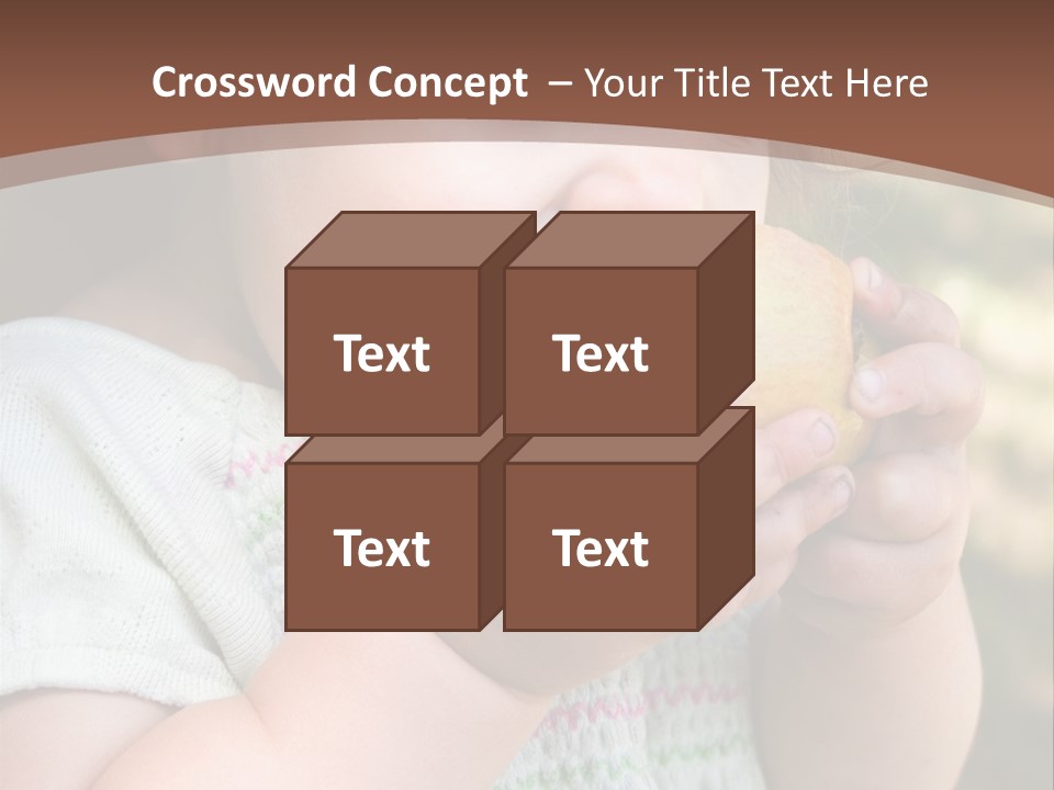 A Little Girl Holding An Apple In Her Hands PowerPoint Template