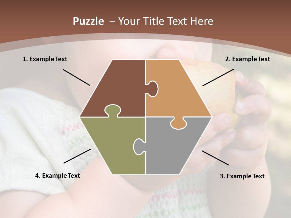 A Little Girl Holding An Apple In Her Hands PowerPoint Template