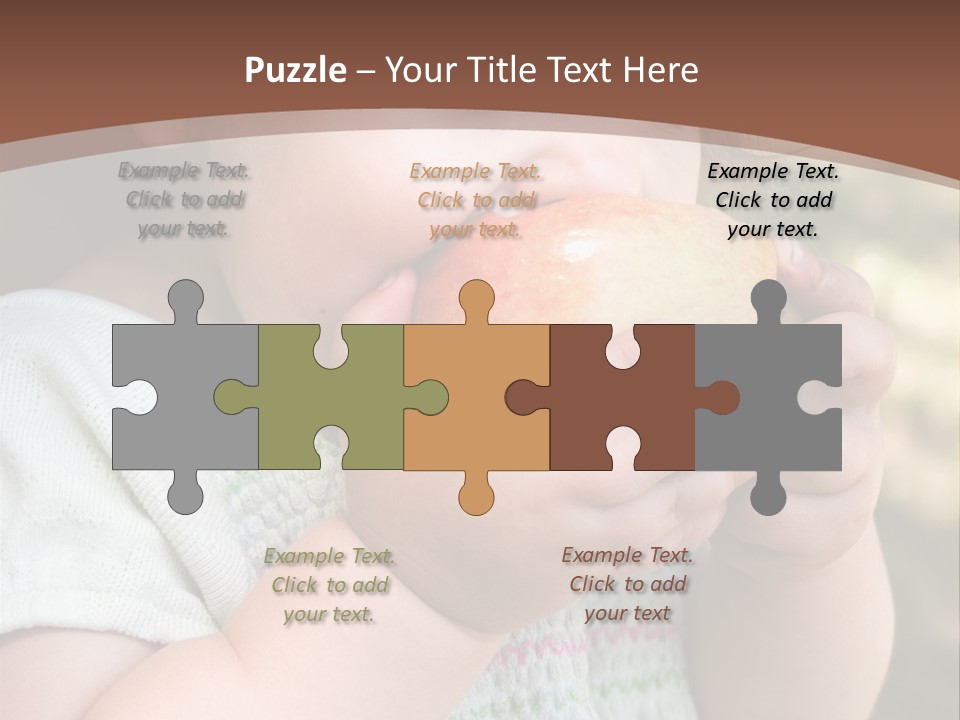 A Little Girl Holding An Apple In Her Hands PowerPoint Template