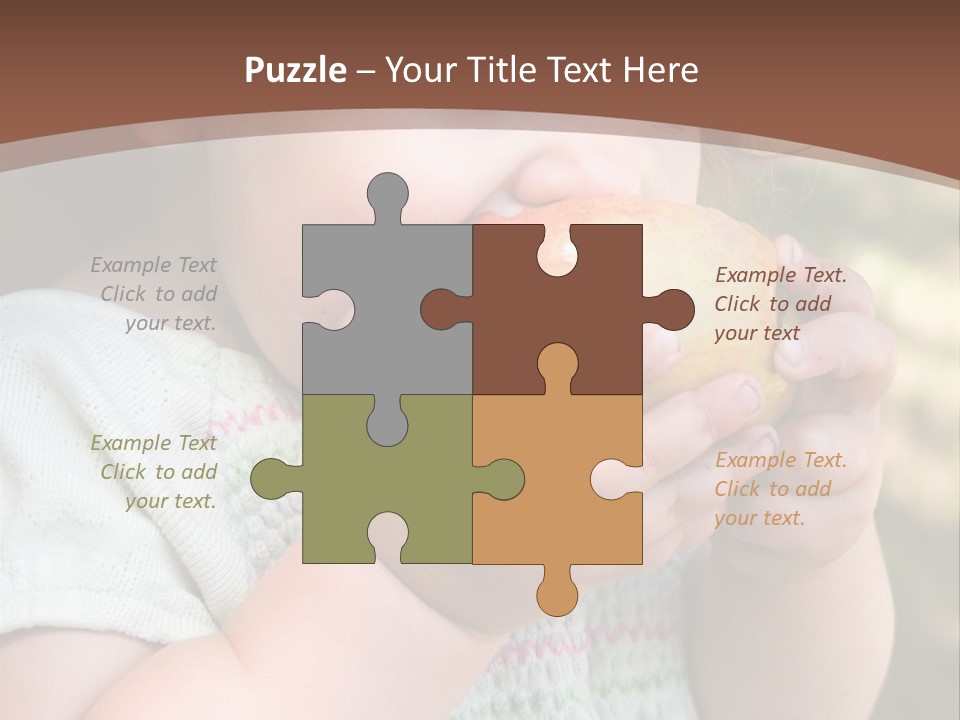 A Little Girl Holding An Apple In Her Hands PowerPoint Template