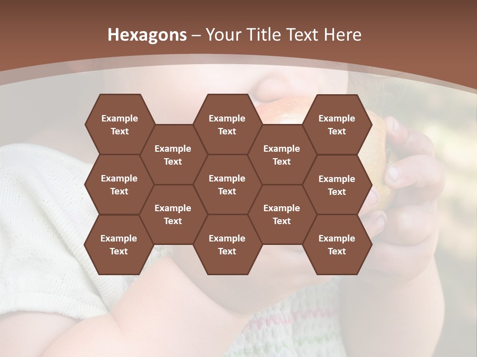 A Little Girl Holding An Apple In Her Hands PowerPoint Template