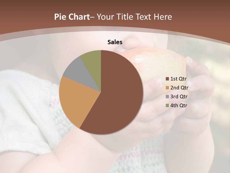 A Little Girl Holding An Apple In Her Hands PowerPoint Template