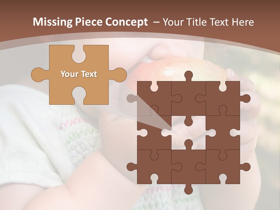 A Little Girl Holding An Apple In Her Hands PowerPoint Template