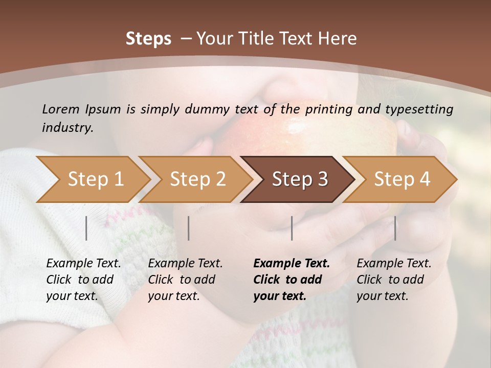 A Little Girl Holding An Apple In Her Hands PowerPoint Template