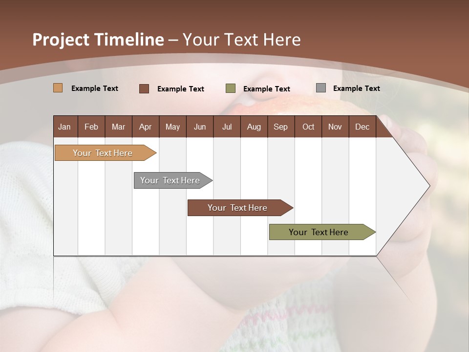 A Little Girl Holding An Apple In Her Hands PowerPoint Template