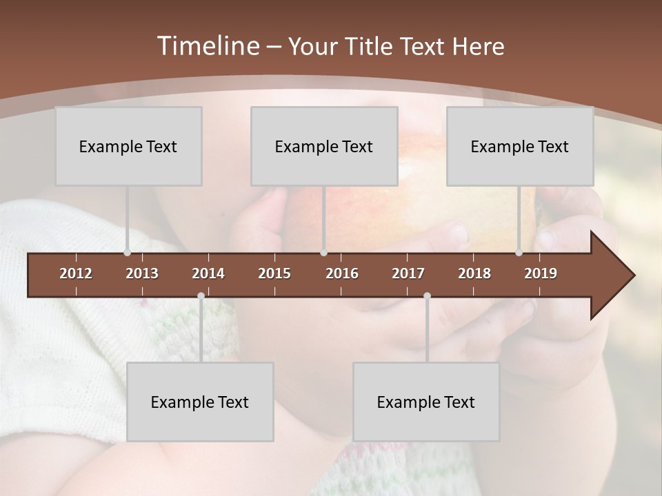 A Little Girl Holding An Apple In Her Hands PowerPoint Template