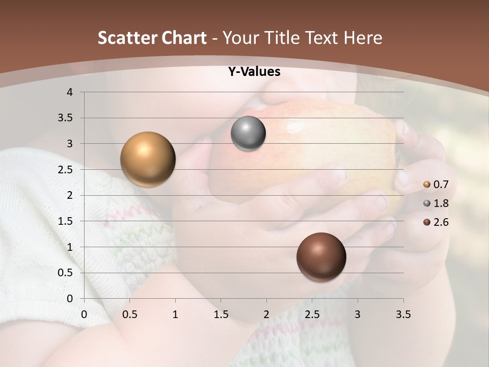 A Little Girl Holding An Apple In Her Hands PowerPoint Template