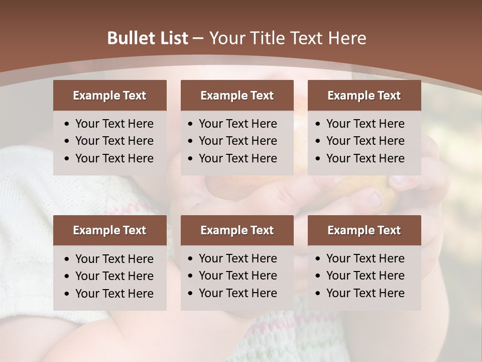 A Little Girl Holding An Apple In Her Hands PowerPoint Template