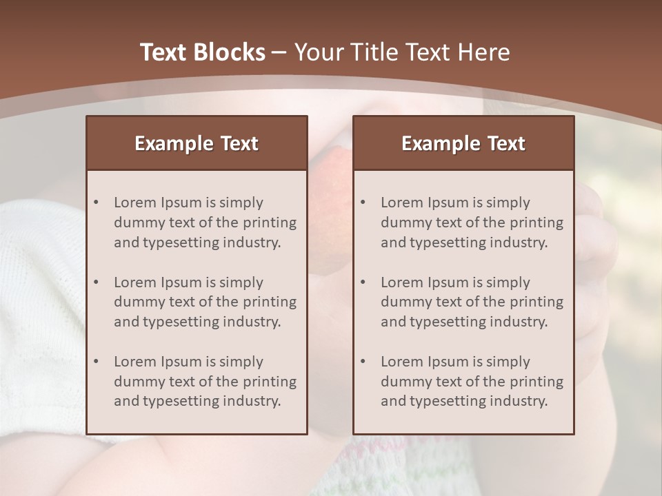 A Little Girl Holding An Apple In Her Hands PowerPoint Template