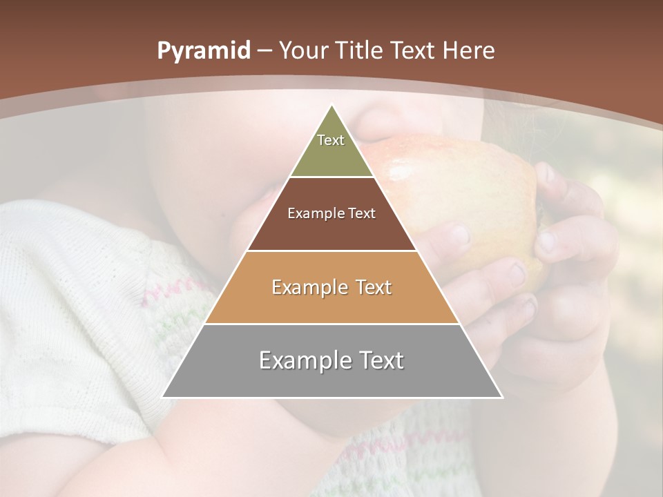 A Little Girl Holding An Apple In Her Hands PowerPoint Template