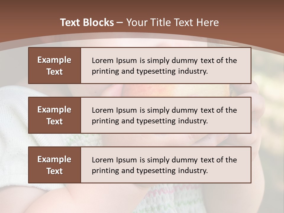 A Little Girl Holding An Apple In Her Hands PowerPoint Template