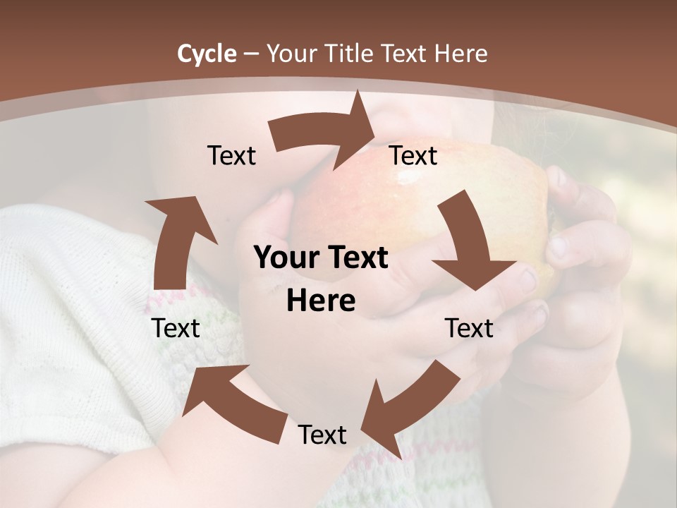 A Little Girl Holding An Apple In Her Hands PowerPoint Template