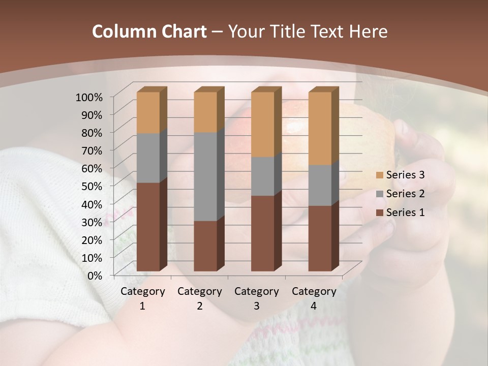 A Little Girl Holding An Apple In Her Hands PowerPoint Template