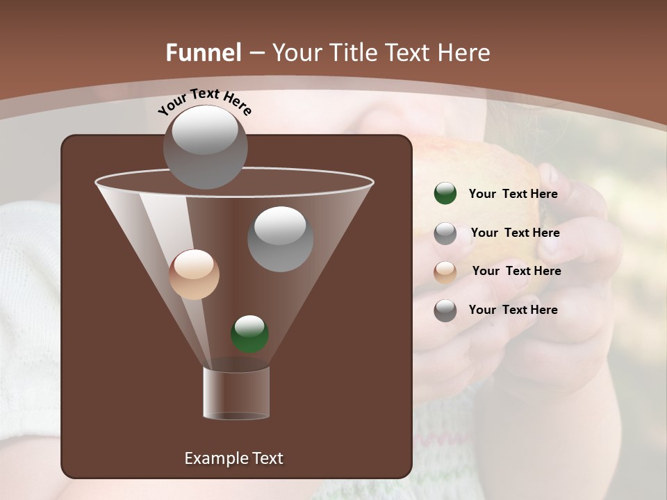 A Little Girl Holding An Apple In Her Hands PowerPoint Template