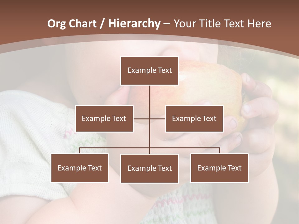 A Little Girl Holding An Apple In Her Hands PowerPoint Template