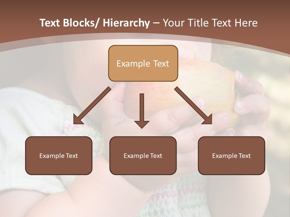 A Little Girl Holding An Apple In Her Hands PowerPoint Template