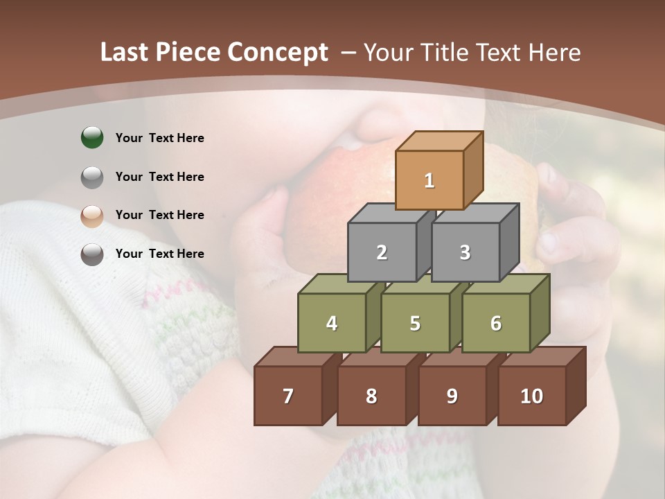 A Little Girl Holding An Apple In Her Hands PowerPoint Template