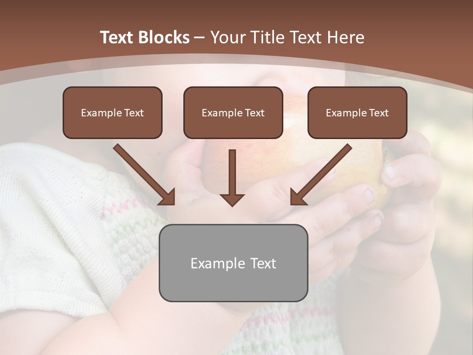 A Little Girl Holding An Apple In Her Hands PowerPoint Template