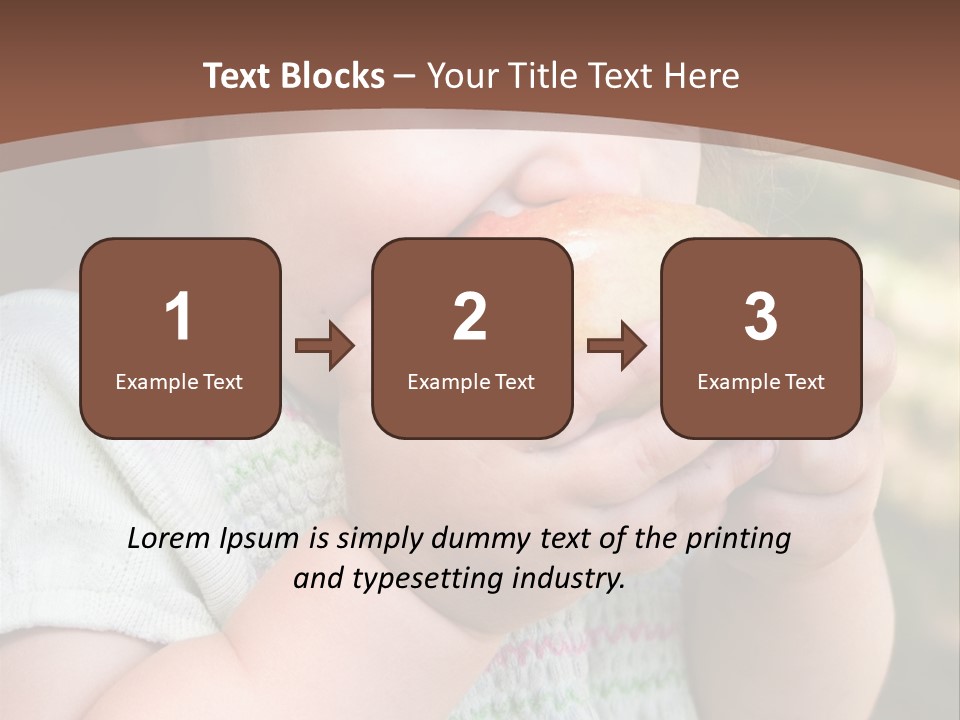 A Little Girl Holding An Apple In Her Hands PowerPoint Template