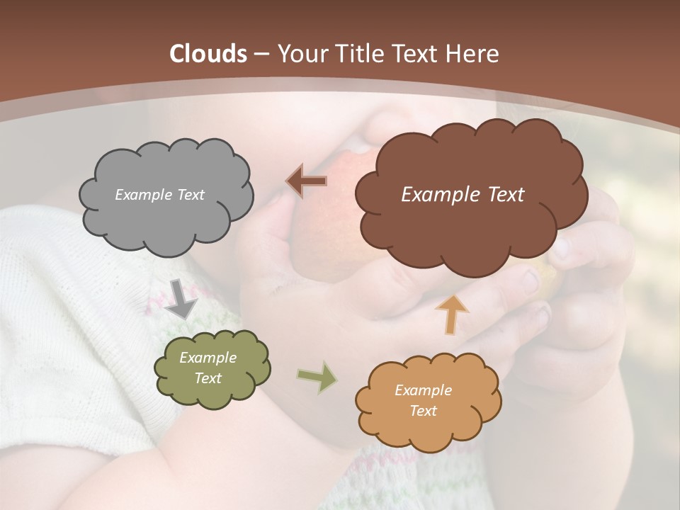 A Little Girl Holding An Apple In Her Hands PowerPoint Template