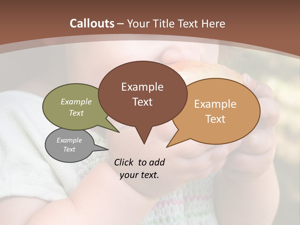 A Little Girl Holding An Apple In Her Hands PowerPoint Template